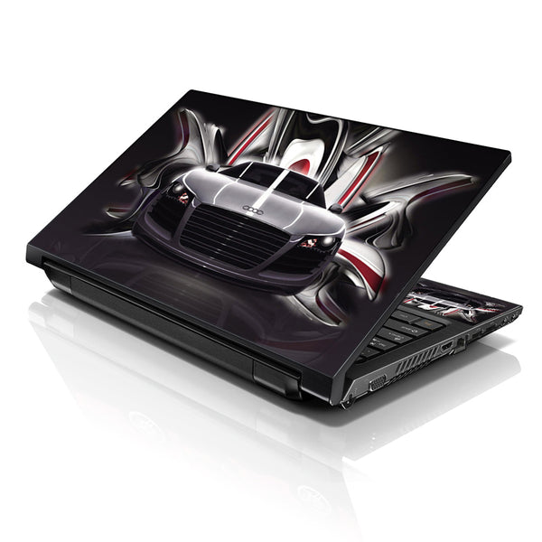 Laptop Notebook Skin Decal with 2 Matching Wrist Pads - Audi R8