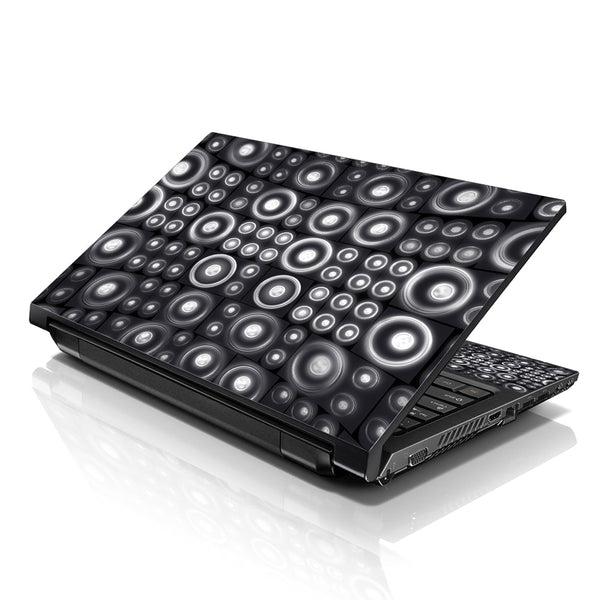 Laptop Notebook Skin Decal with 2 Matching Wrist Pads - Music Subwoofers