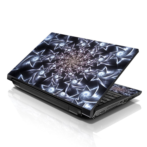 Laptop Notebook Skin Decal with 2 Matching Wrist Pads - Spinning Stars
