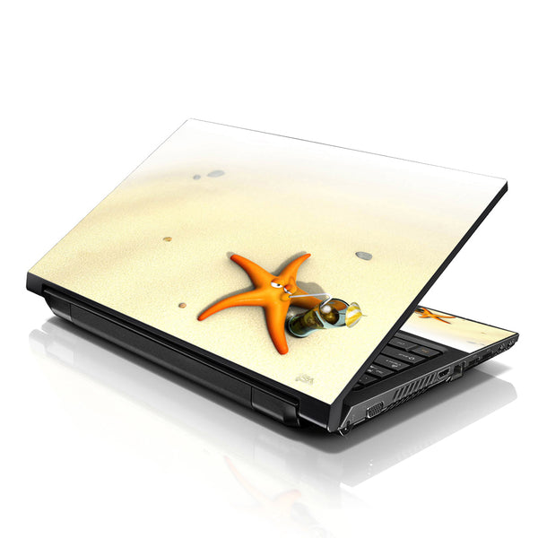 Laptop Notebook Skin Decal with 2 Matching Wrist Pads - Star Fish