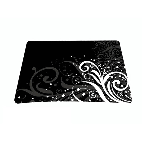 Standard 9 x 7 Inch Mouse Pad – Black and White Floral