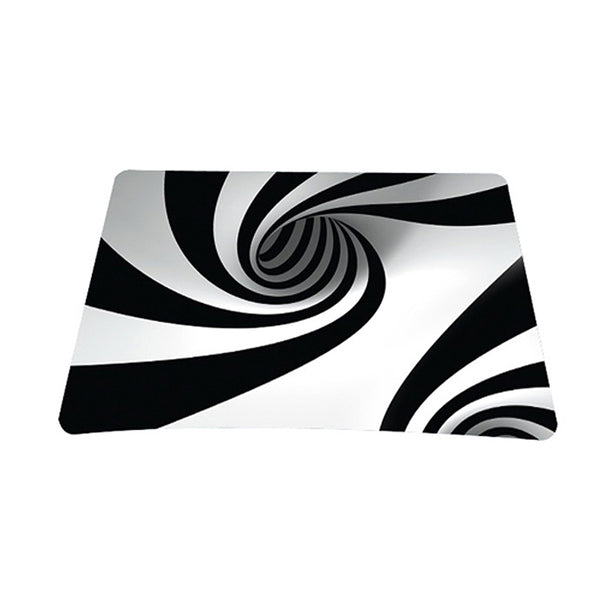 Standard 9 x 7 Inch Mouse Pad – Tornado White and Black Swirl