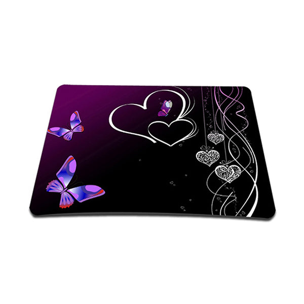 Standard 9 x 7 Inch Mouse Pad – Butterfly Heart Floral