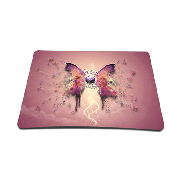 Standard 9 x 7 Inch Mouse Pad – Pink Butterfly Floral