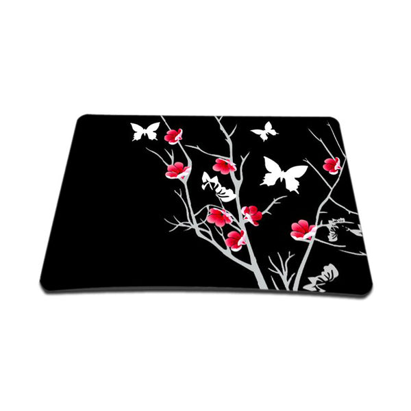 Standard 9 x 7 Inch Mouse Pad – Pink Gray Floral