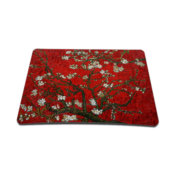 Standard 9 x 7 Inch Mouse Pad – Red Almond Trees