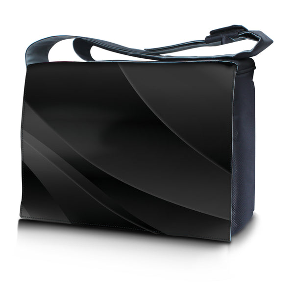 Laptop Padded Compartment Shoulder Messenger Bag Carrying Case – Twilight Gray Black