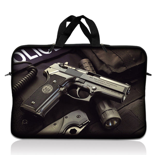 Laptop Notebook Sleeve Carrying Case with Carry Handle – Police Gun Weapons