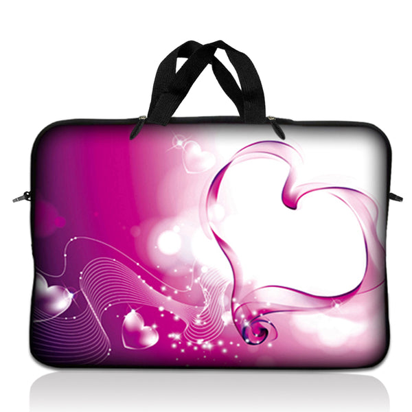 Laptop Notebook Sleeve Carrying Case with Carry Handle – Pink Heart