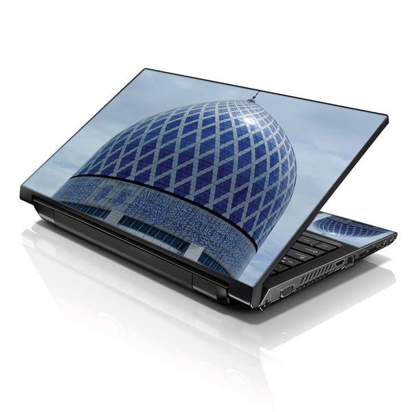 Laptop Notebook Skin Decal with 2 Matching Wrist Pads - Blue Dome