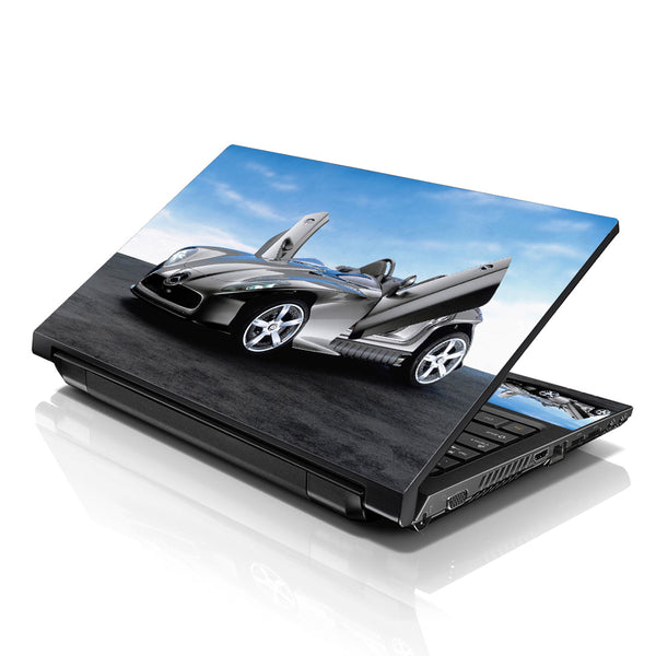 Laptop Notebook Skin Decal with 2 Matching Wrist Pads - Mercedes Race Car