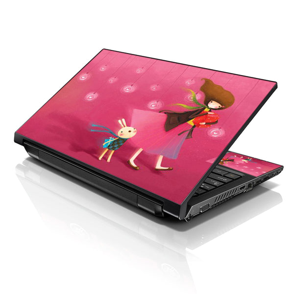 Laptop Notebook Skin Decal with 2 Matching Wrist Pads - Girl Birthday Party