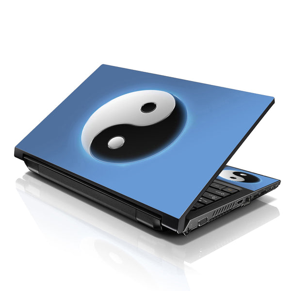 Laptop Notebook Skin Decal with 2 Matching Wrist Pads - Ying Yang
