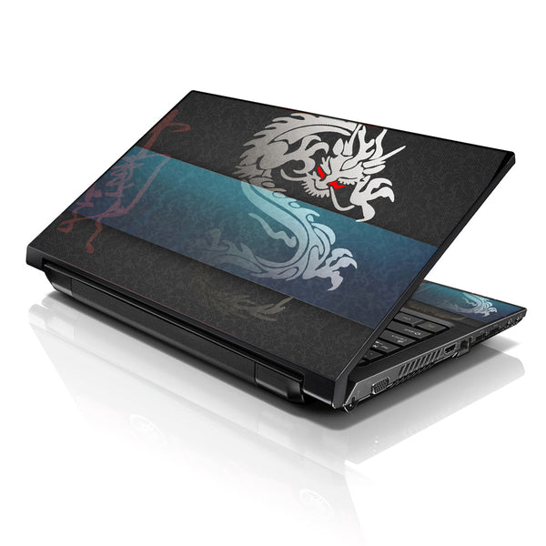 Laptop Notebook Skin Decal with 2 Matching Wrist Pads - Cool Dragon