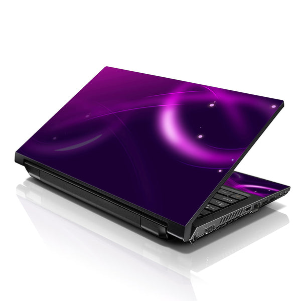 Laptop Notebook Skin Decal with 2 Matching Wrist Pads - Abstract Purple