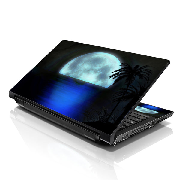 Laptop Notebook Skin Decal with 2 Matching Wrist Pads - Beach Moon Light