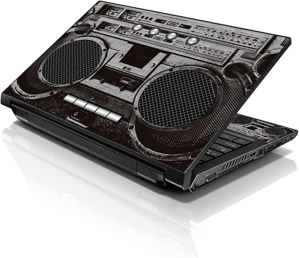 Laptop Notebook Skin Decal with 2 Matching Wrist Pads - Cassette Player Design