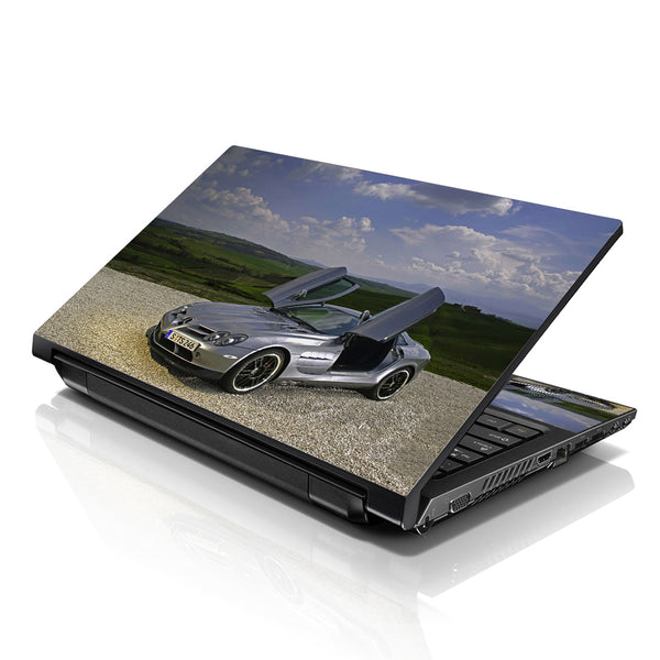 Laptop Notebook Skin Decal with 2 Matching Wrist Pads - Mercedes Car