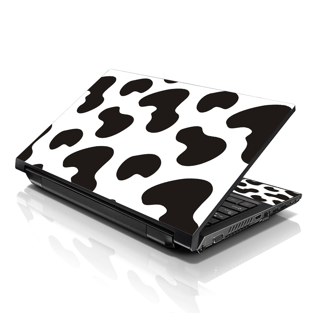 Computer Wiht Cow Print Cow Print Laptop Skin Decal with 2 Matched Graphical Wrist Padded ...