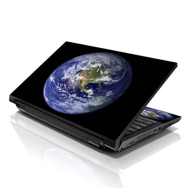Laptop Notebook Skin Decal with 2 Matching Wrist Pads - Earth