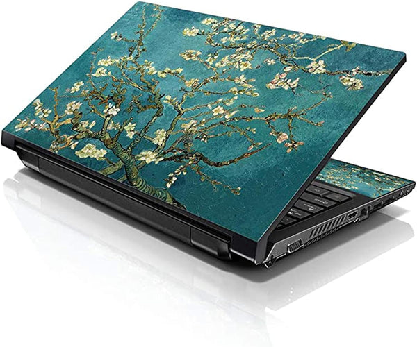 Laptop Notebook Skin Decal with 2 Matching Wrist Pads - Almond Trees