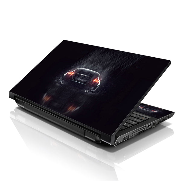 Laptop Notebook Skin Decal with 2 Matching Wrist Pads - Audi Sports Car