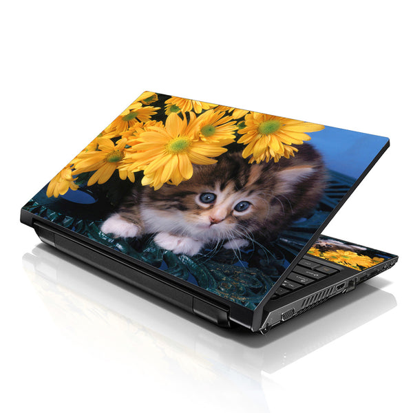 Laptop Notebook Skin Decal with 2 Matching Wrist Pads - Baby Cat