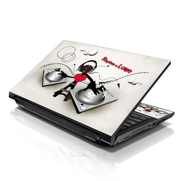 Laptop Notebook Skin Decal with 2 Matching Wrist Pads - DJ