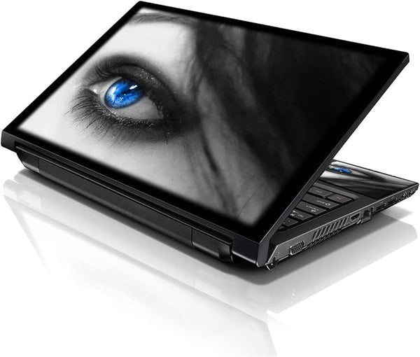 Laptop Notebook Skin Decal with 2 Matching Wrist Pads - Blue Eye