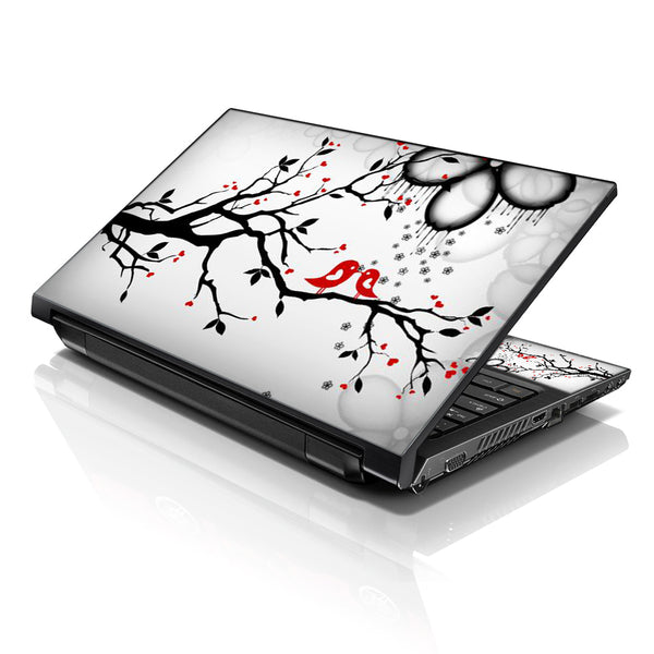 Laptop Notebook Skin Decal with 2 Matching Wrist Pads - Lovebirds Eye Catching