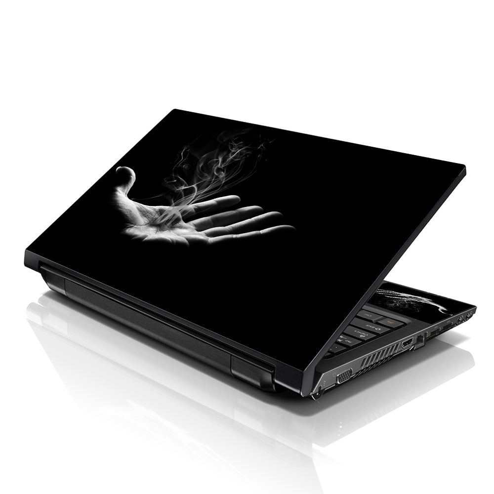 Smoking Hand Laptop Skin Decal with 2 Matched Graphical Wrist Padded ...