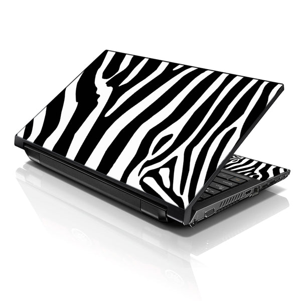 Laptop Notebook Skin Decal with 2 Matching Wrist Pads - Zebra Print