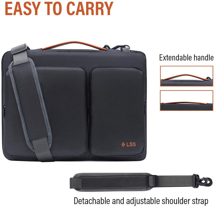Laptop Case Sleeve Computer Bag Pockets Shoulder Strap Carry Handbag ...
