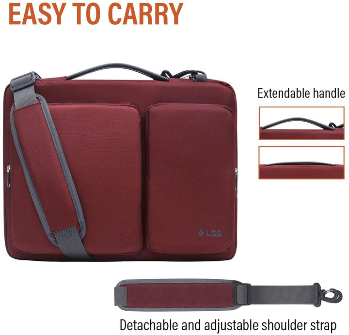 laptop sleeve with shoulder strap - red