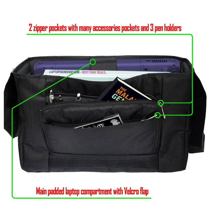 Laptop Padded Compartment Shoulder Messenger Bag Feature