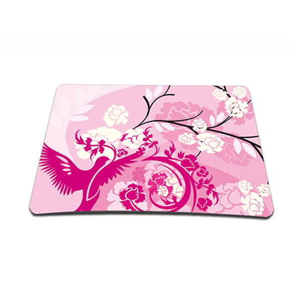 Standard 7 x 9 Inch Mouse Pad – Pink Birds Floral