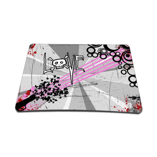 Standard 7 x 9 Inch Mouse Pad – Love Skull Floral