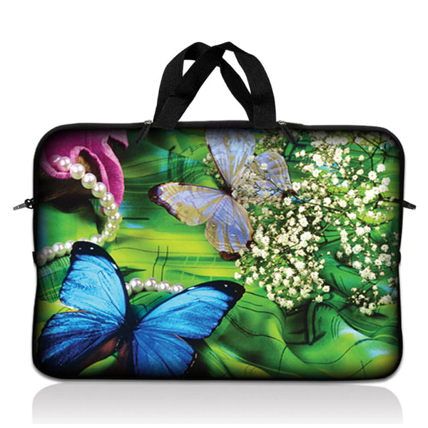 Laptop Notebook Sleeve Carrying Case with Carry Handle – Butterfly Floral