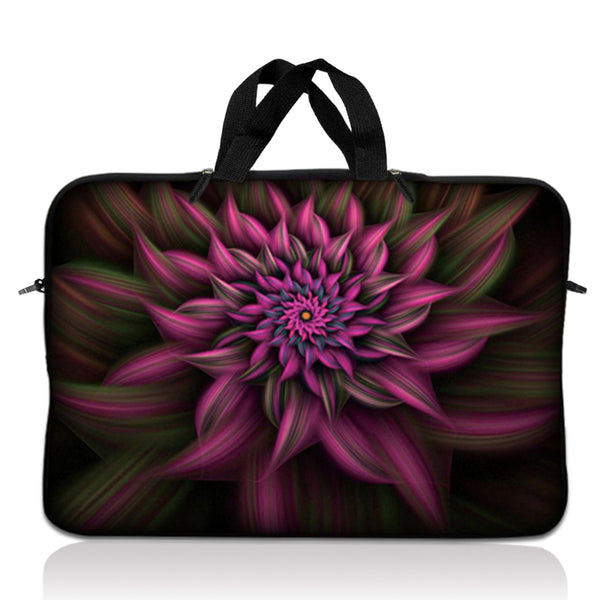Laptop Notebook Sleeve Carrying Case with Carry Handle – Purple Floral Flower