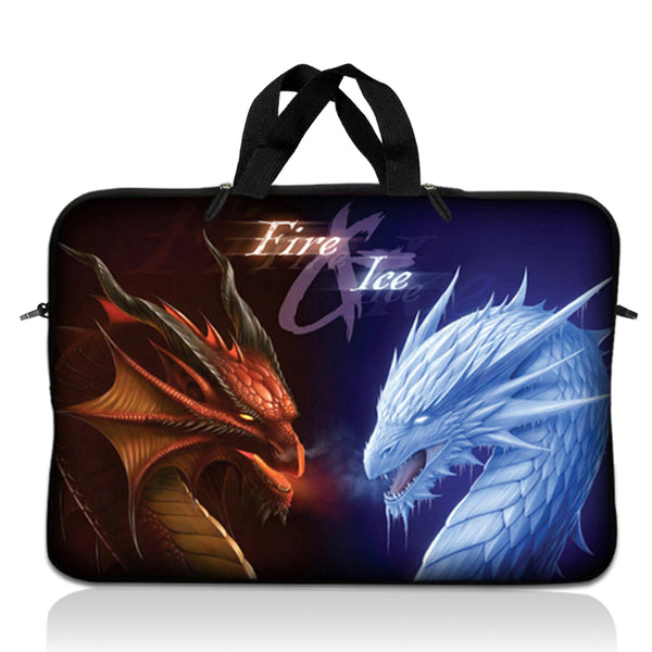 Laptop Notebook Sleeve Carrying Case with Carry Handle – Fire & Ice Dragons