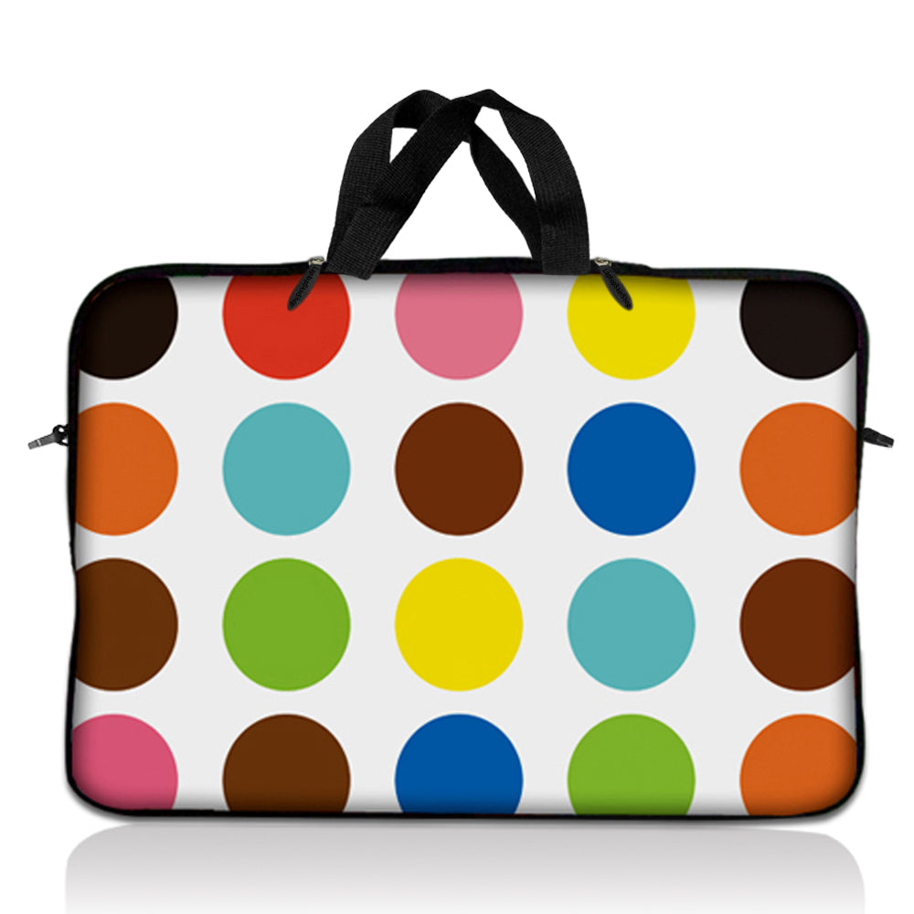 Polka Dots Print Laptop Notebook Sleeve Carrying Case with Carry Handle ...