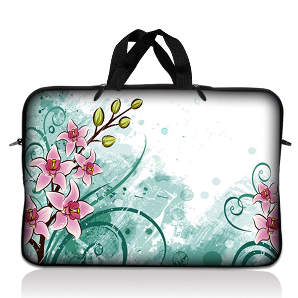 Laptop Notebook Sleeve Carrying Case with Carry Handle – Pink Flower Floral