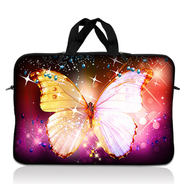Laptop Notebook Sleeve Carrying Case with Carry Handle – Sparkling Butterfly