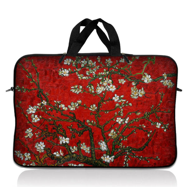 Laptop Notebook Sleeve Carrying Case with Carry Handle – Red Almond Trees