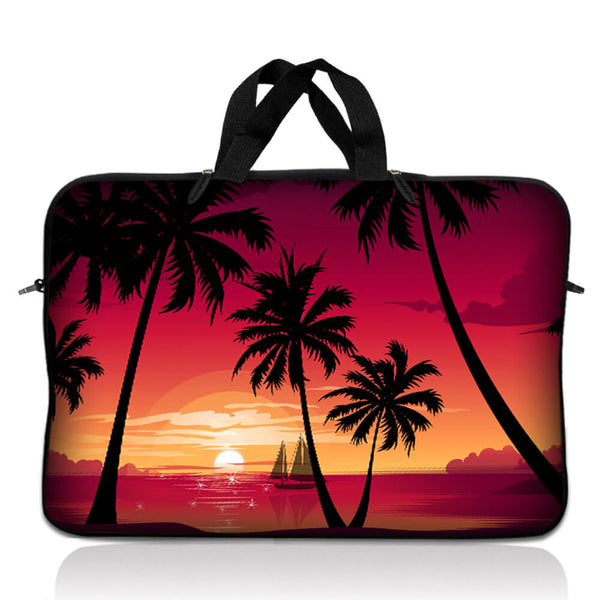 Laptop Notebook Sleeve Carrying Case with Carry Handle – Hawaiian Paradise Palm Tree