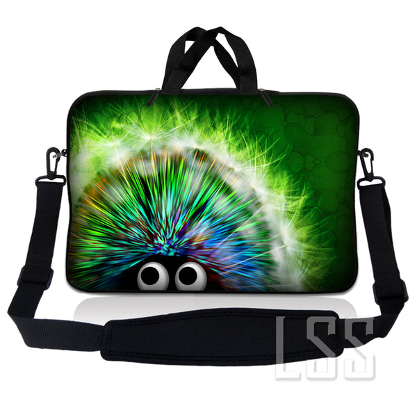 Laptop Notebook Sleeve Carrying Case with Carry Handle and Shoulder Strap - Hedgehog