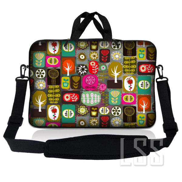 Laptop Notebook Sleeve Carrying Case with Carry Handle and Shoulder Strap - Symbols