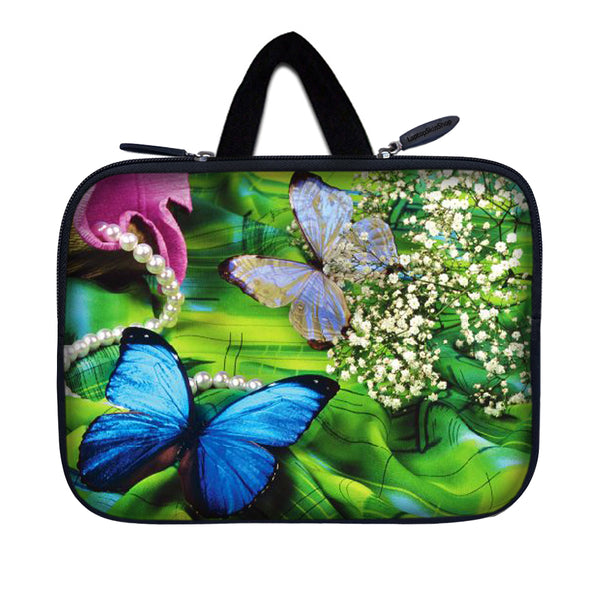 Tablet Sleeve Carrying Case w/ Hidden Handle – Butterfly Floral