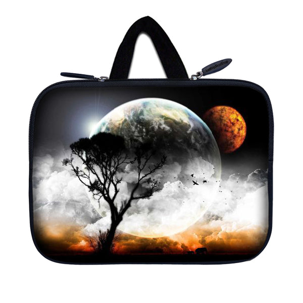 Tablet Sleeve Carrying Case w/ Hidden Handle – Earth and Moon Eclipse