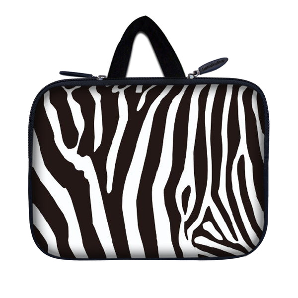 Tablet Sleeve Carrying Case w/ Hidden Handle – Zebra Print